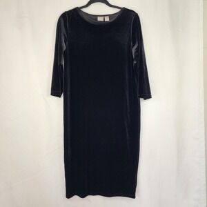 Chicos travelers Black Velvet Dress size 0 Small Whimsigoth  Witchy Vamp Dark